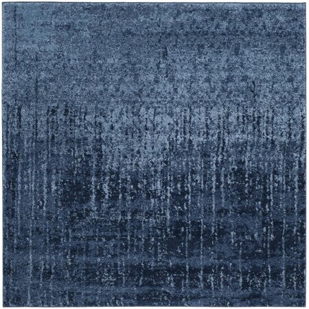 Safavieh Retro Power Loomed Square Rugs, Light Blue and Blue - 6 x 6 ft. RET2770-6065-6SQ